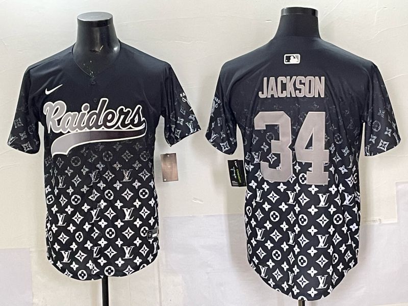 Men 2025 Oakland Raiders #34 Jackson black Nike Limited NFL Jersey style 032->oakland raiders->NFL Jersey